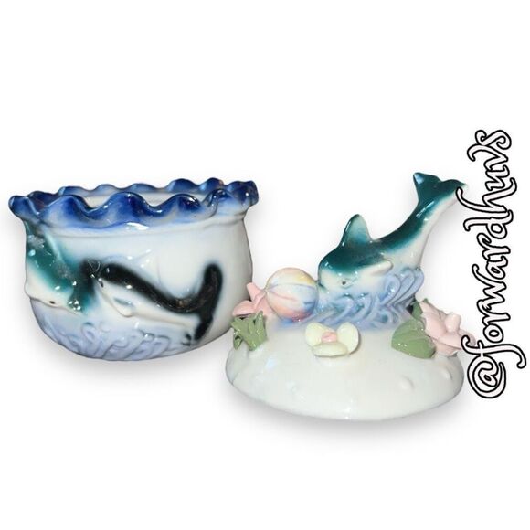 Ceramic Dolphin Trinket Box | No Damage | EUC - Picture 4 of 11
